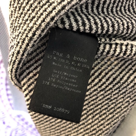 Rag & Bone Textured Mesh Net Long Sleeve Tee Shirt Top Medium - Picture 8 of 8